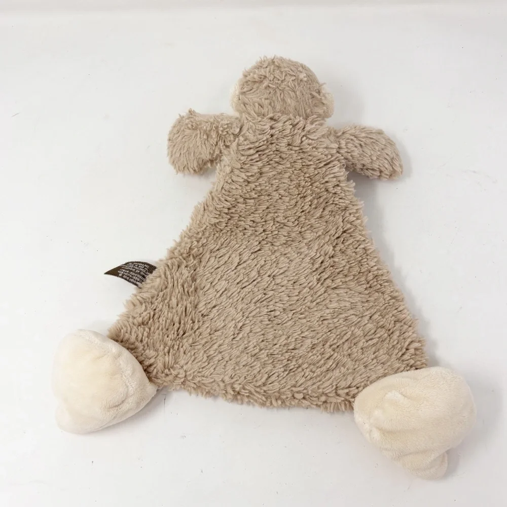 DEMDACO Monkey Lovey Security Blanket Brown Rattle Plush 12